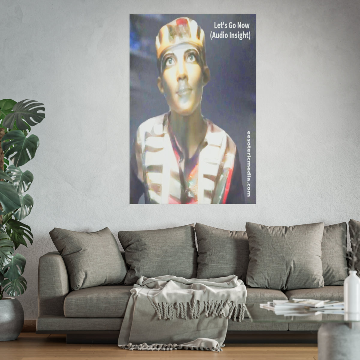 « Let's Go Now » (Audio Insight) Impression artistique au design extraterrestre/ancien de science fiction (grand format), 100 × 150 cm