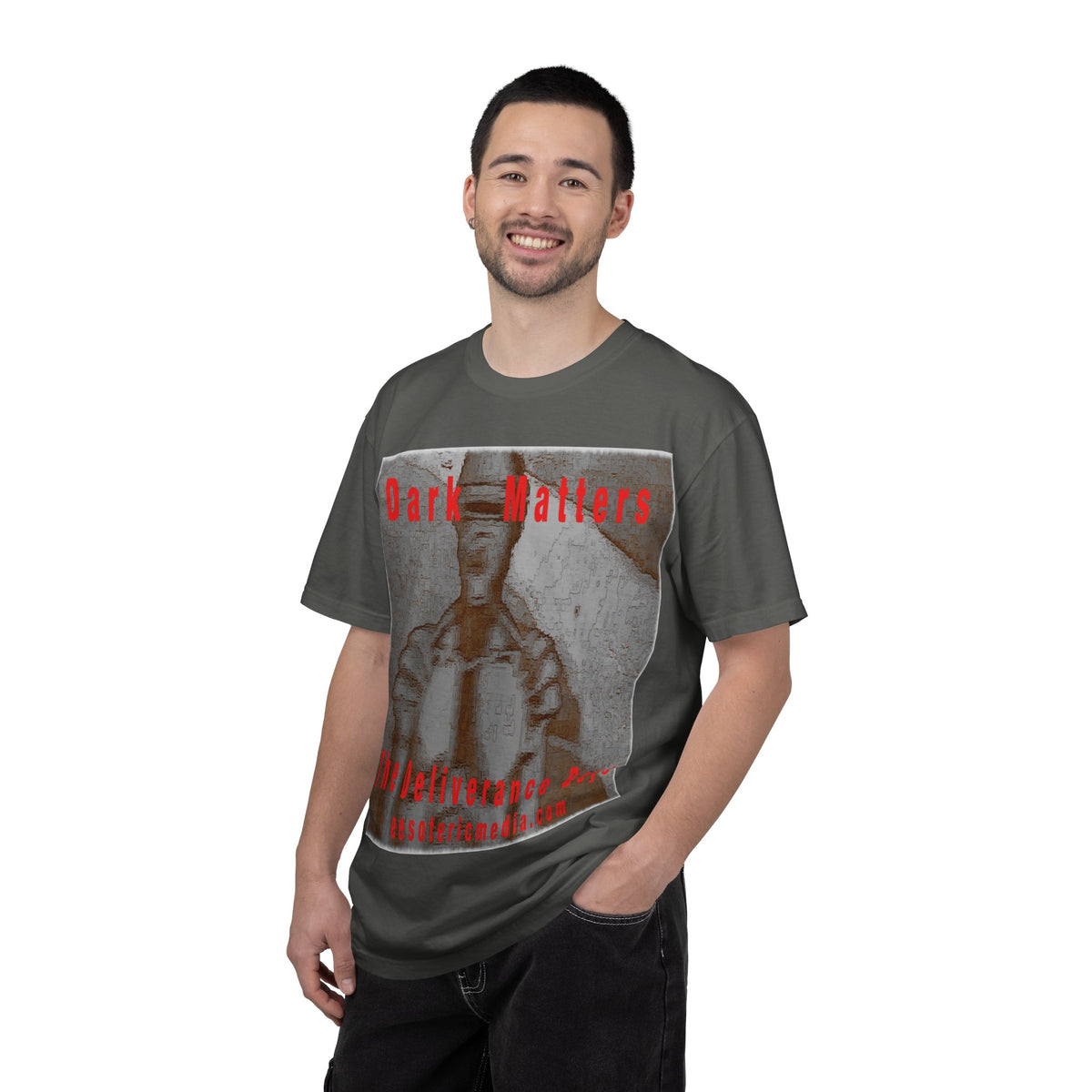 „Dark Matters" (The Deliverance Boys) Vintage-Retro-Science-Fiction-Roboter-Grafik-T-Shirt mit klassischer Passform