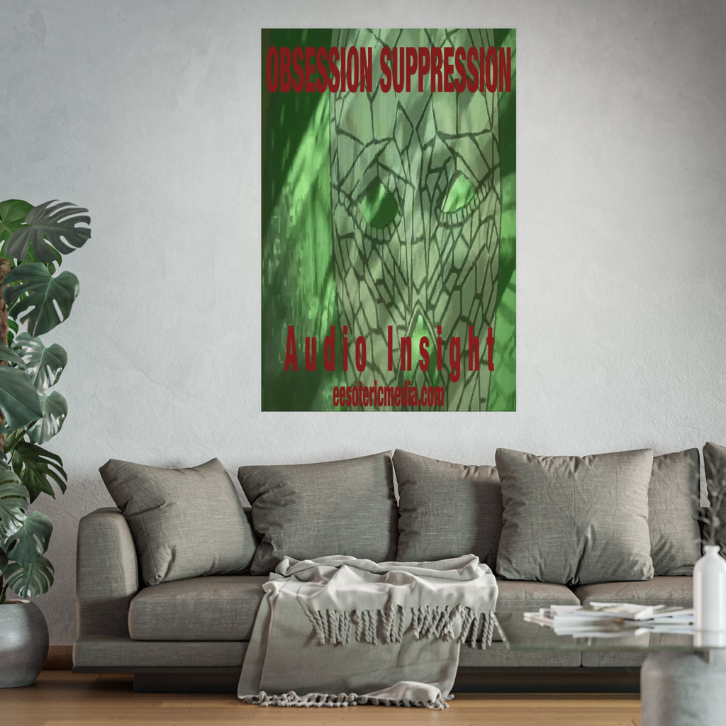 Large 'Obsession Suppression' (Audio Insight) Surreal Space Skull Graphic Art Print 40"x60" (100cm x 150cm)