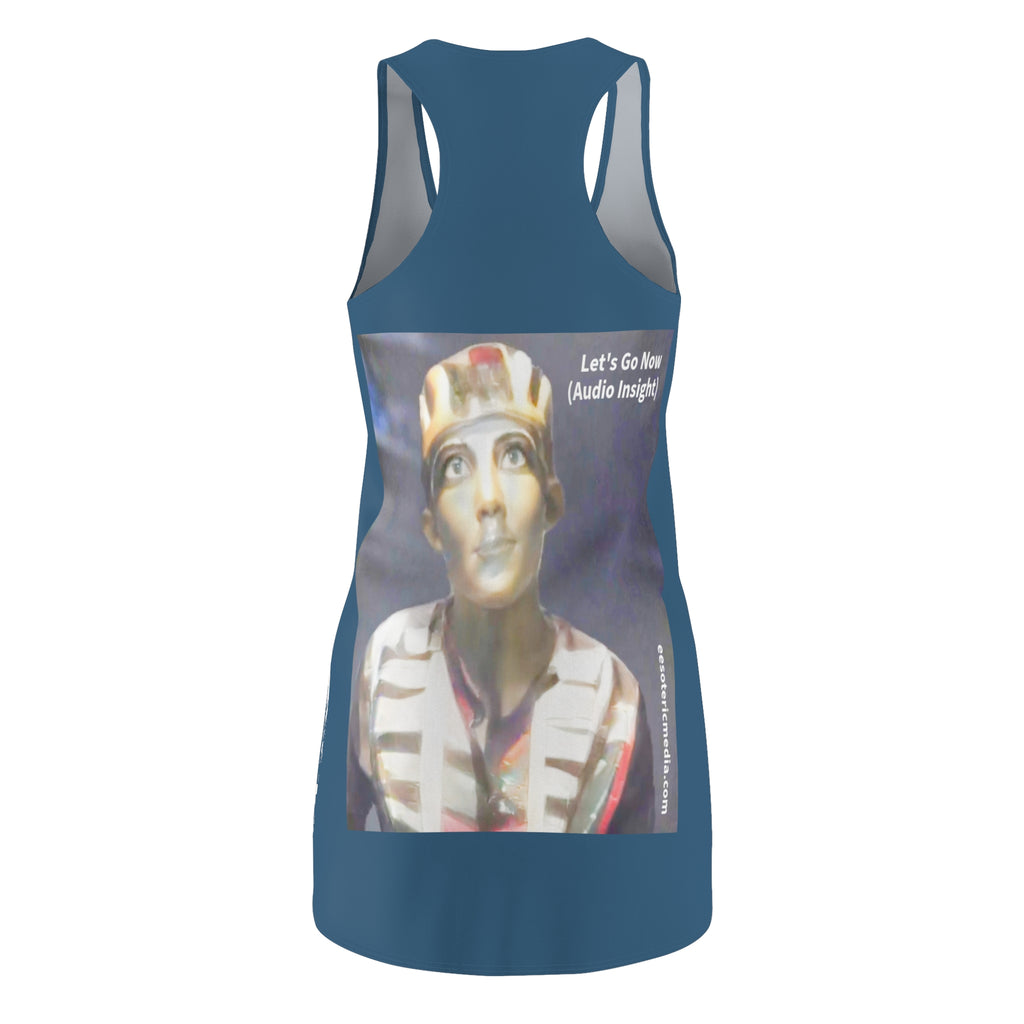 'Let's Go Now' (Audio Insight) Sc Fi Alien/Ancient Design Racerback Dress