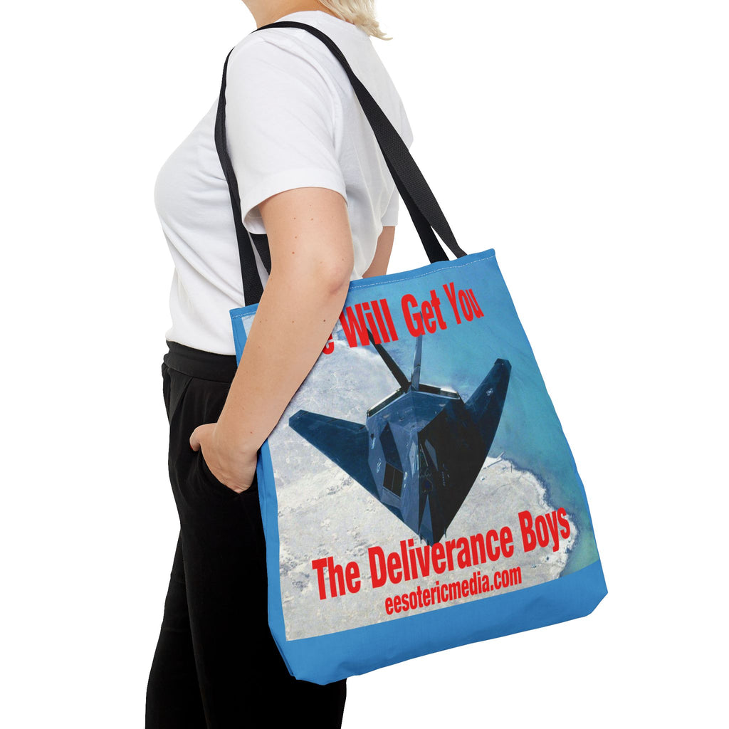 'We Will Get You' (The Deliverance Boys) ステルスファイター グラフィック トートバッグ（45cm × 45cm）