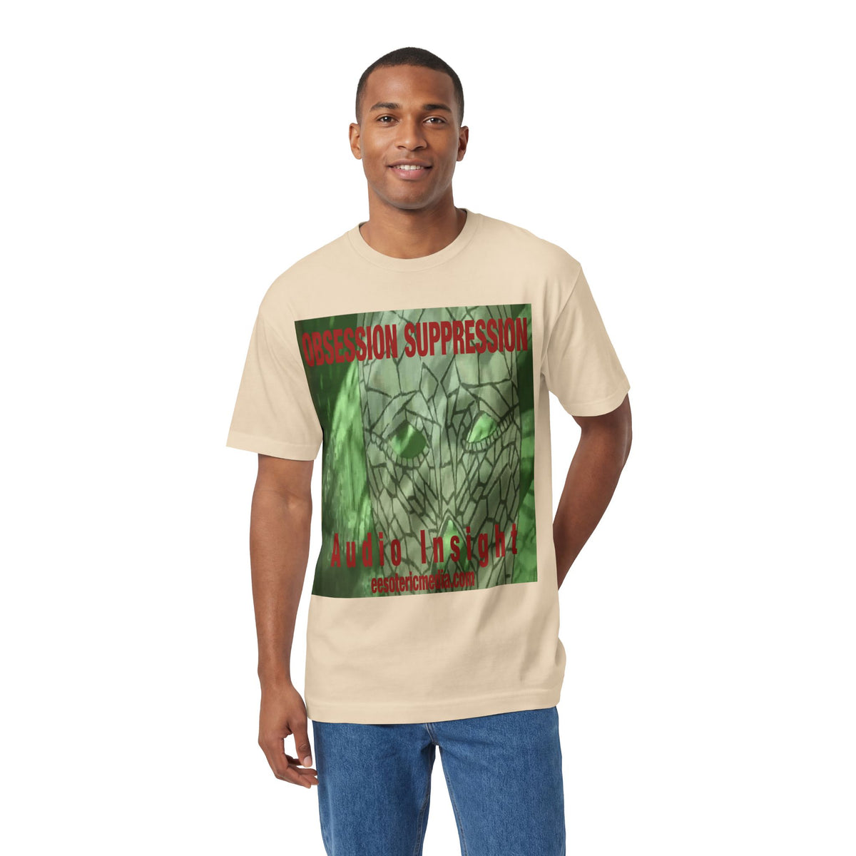 'Obsession Suppression'' ('Audio Insight) Retro Sci Fi Skull Graphic  Classic Fit T-Shirt