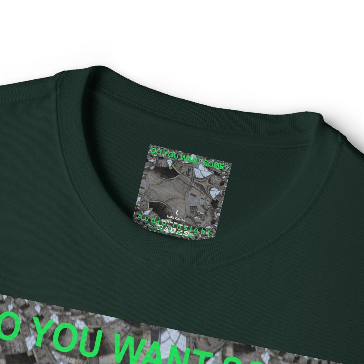 'Do You Want Some?' (Audio Insight) Surreal Kaleidoscope Art Graphic Oversize Boxy T‑Shirt