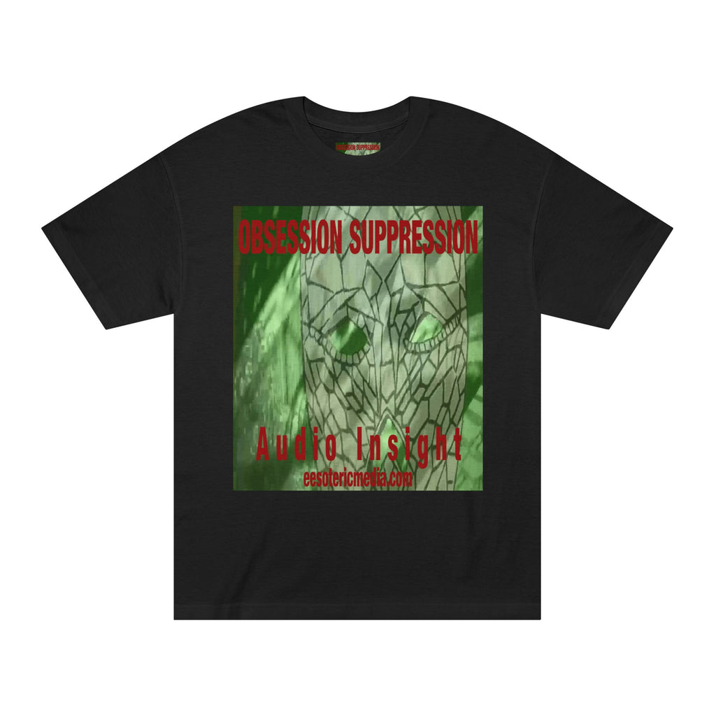 'Obsession Suppression'' ('Audio Insight) 复古科幻头骨图案印花经典版型T恤