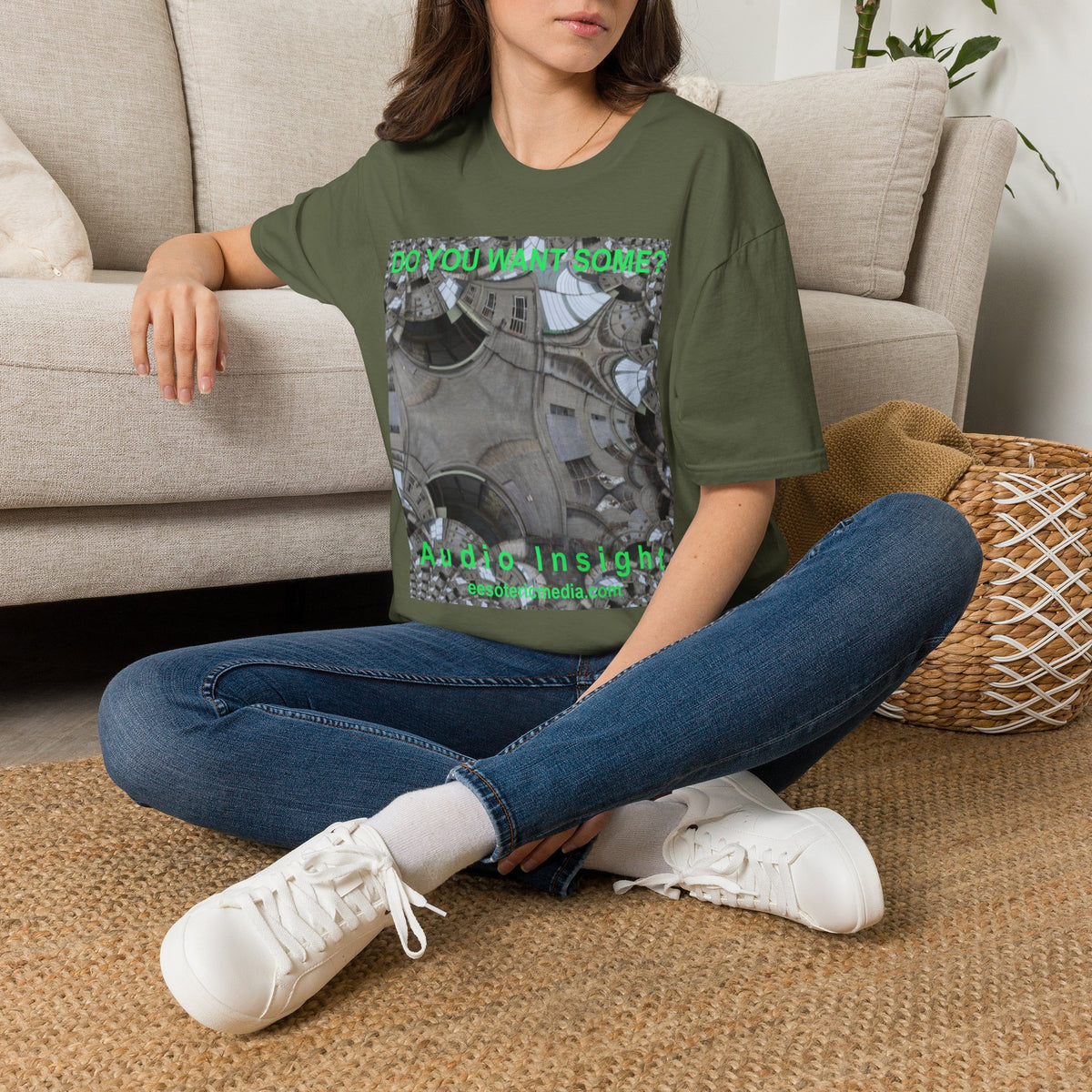 'Do You Want Some?' (Audio Insight) Surreal Kaleidoscope Art Graphic Softstyle T-Shirt