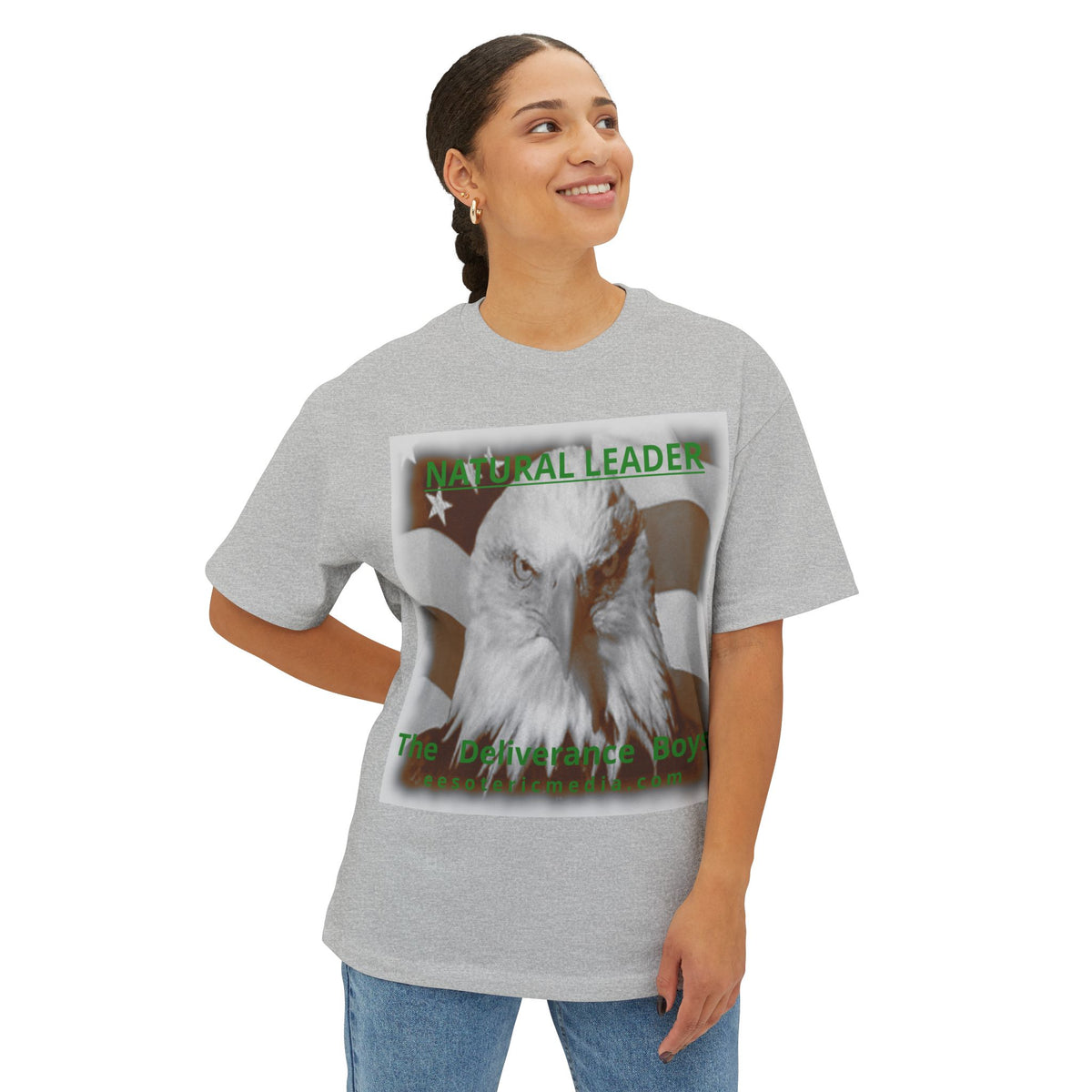 „Natural Leader“ (The Deliverance Boys) Weißkopfseeadler-Grafik Oversize-Boxy-T-Shirt