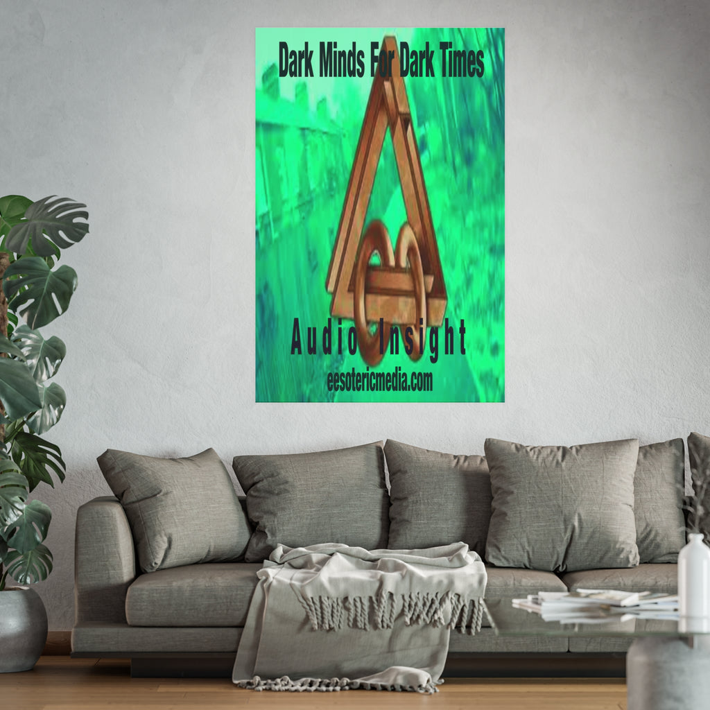 Large 'Dark Minds For Dark Times' (Audio Insight) Futuristic Sci-Fi Space Symbol Art Print 40"x60" (100cm x 150cm)