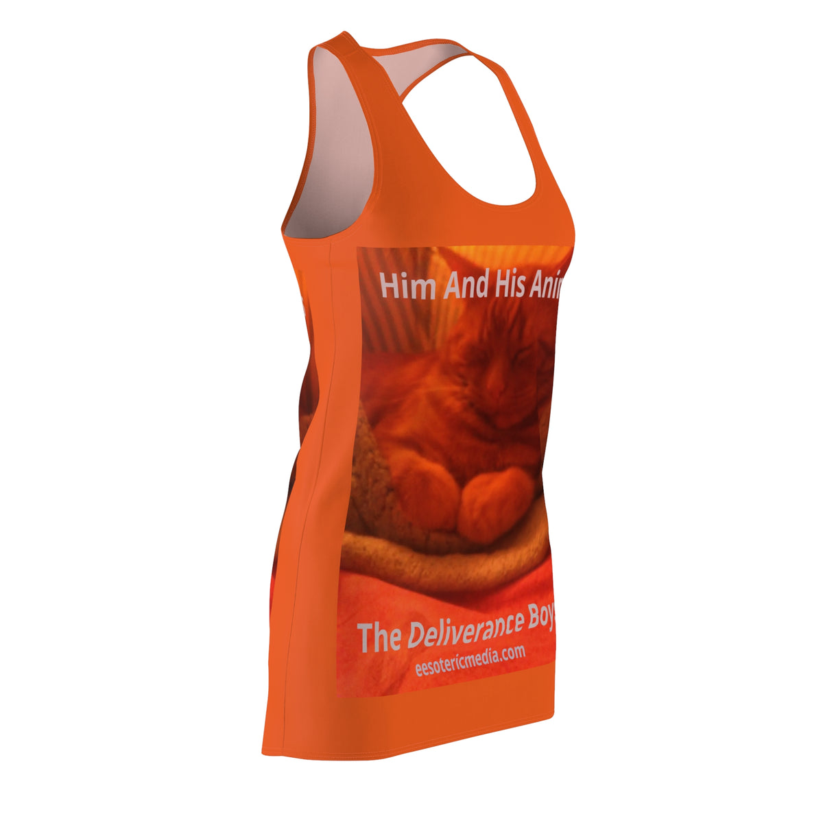 'Him And His Animals' (The Deliverance Boys) Surreal Cat Graphic Racerback Dress