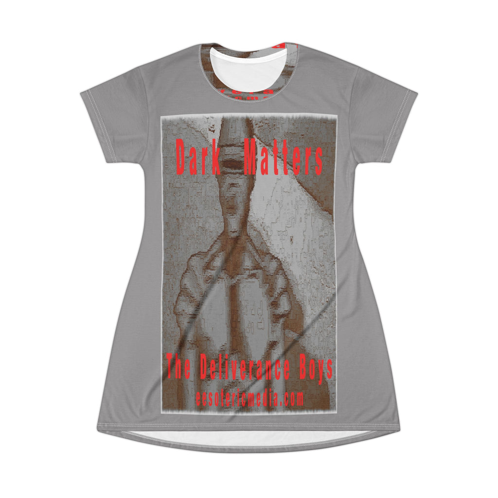 'Dark Matters' (The Deliverance Boys) Vestido Camiseta con Gráfico de Robot Retro Sci‑Fi