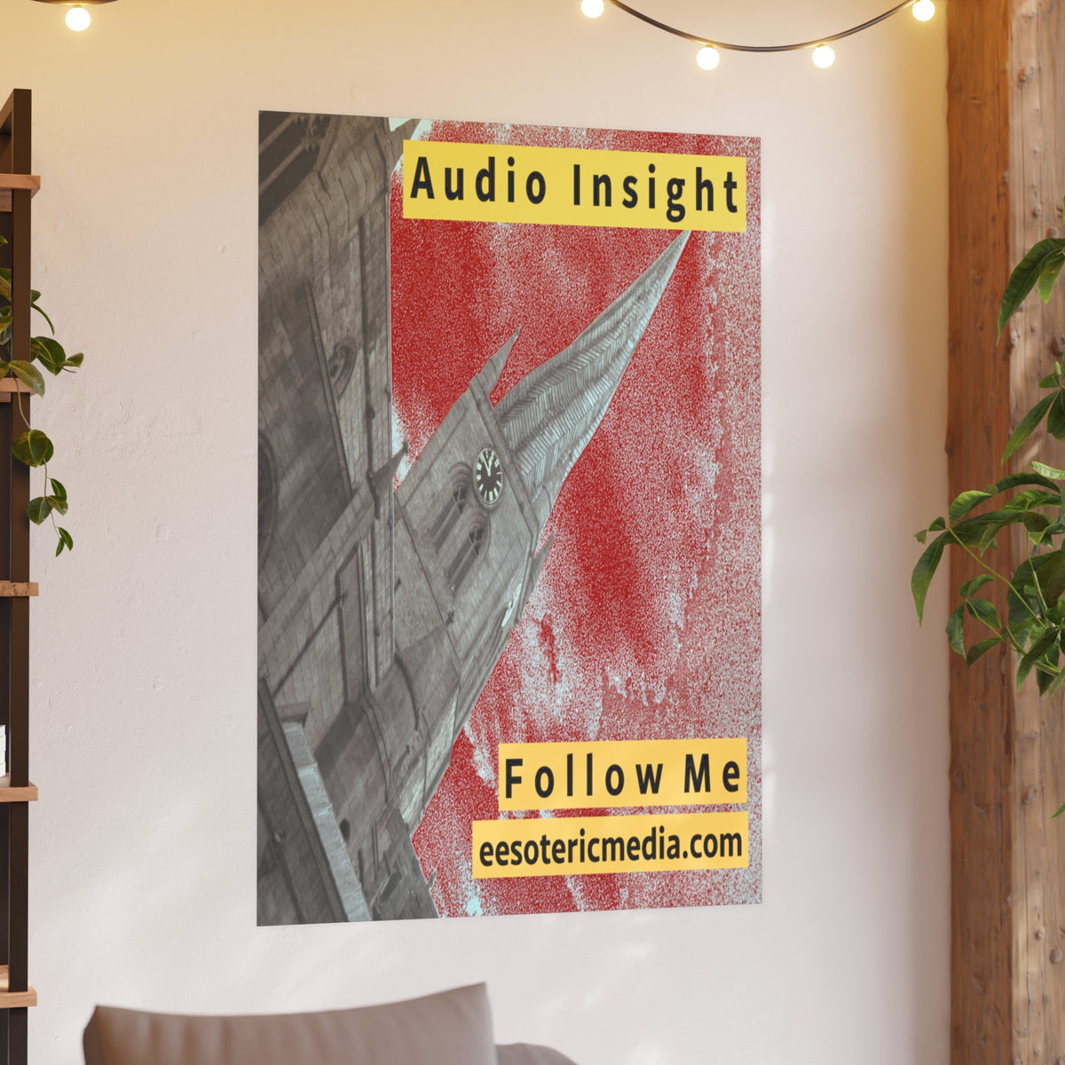 《Follow Me》 (Audio Insight) 风化火箭造型尖塔设计艺术画（大幅尺寸），100 × 150 厘米