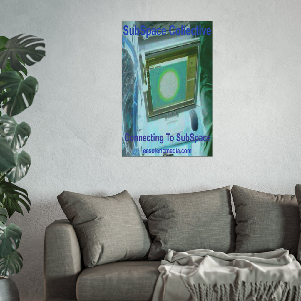 „Connecting To SubSpace“ (SubSpace Collective) Kunstdruck im Retro Tech Stil, 60 × 90 cm