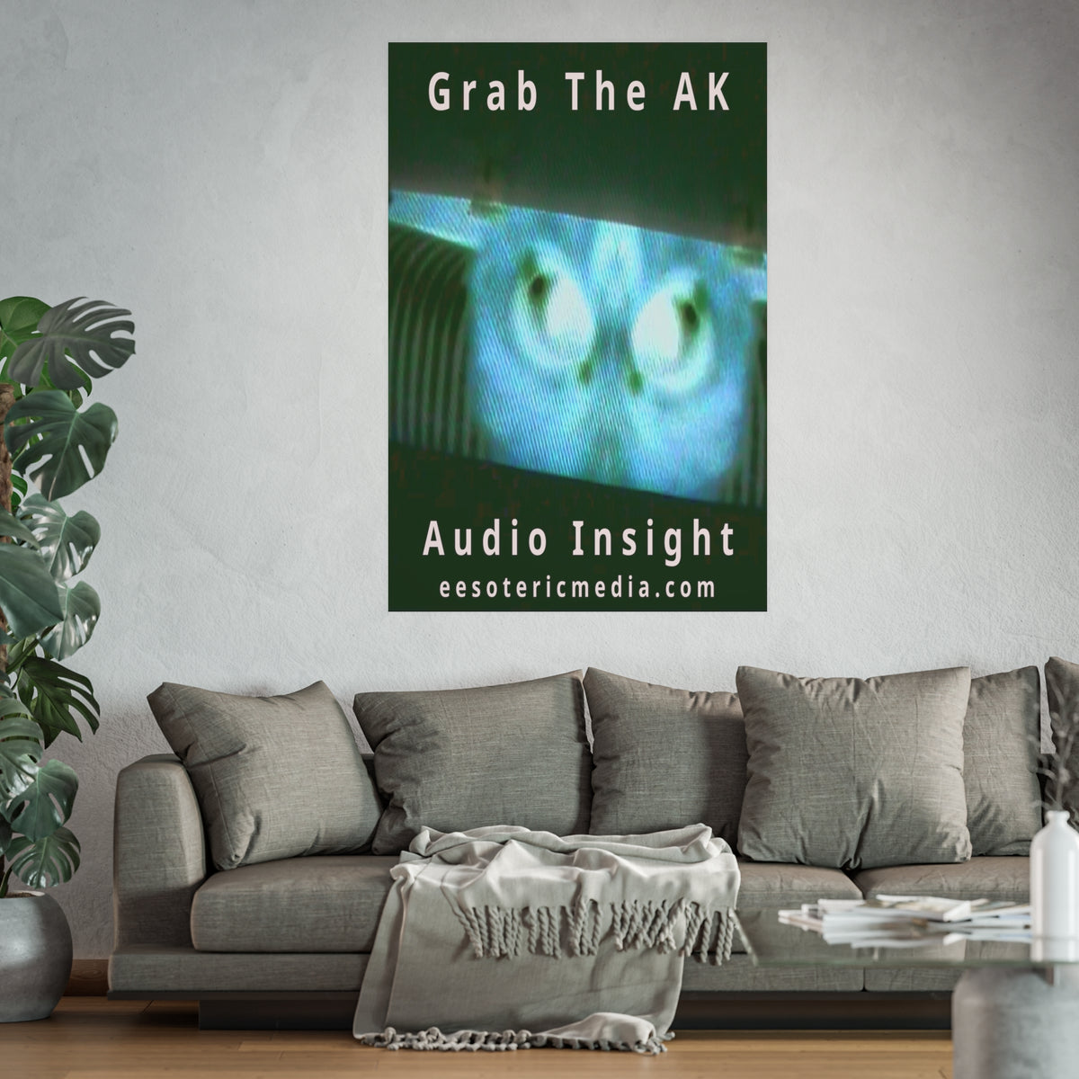 Large 'Audio Insight' (Grab The AK) Sinister Surreal Digital Being Art Print 40"x60" (100cm x 150cm)