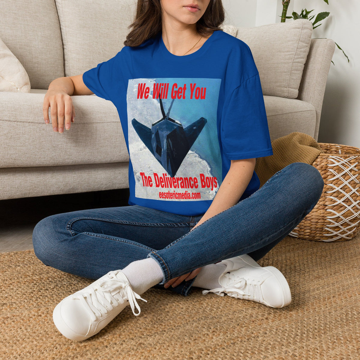 „We Will Get You“ (The Deliverance Boys) Stealth-Kampfjet Softstyle-Grafik-T-Shirt