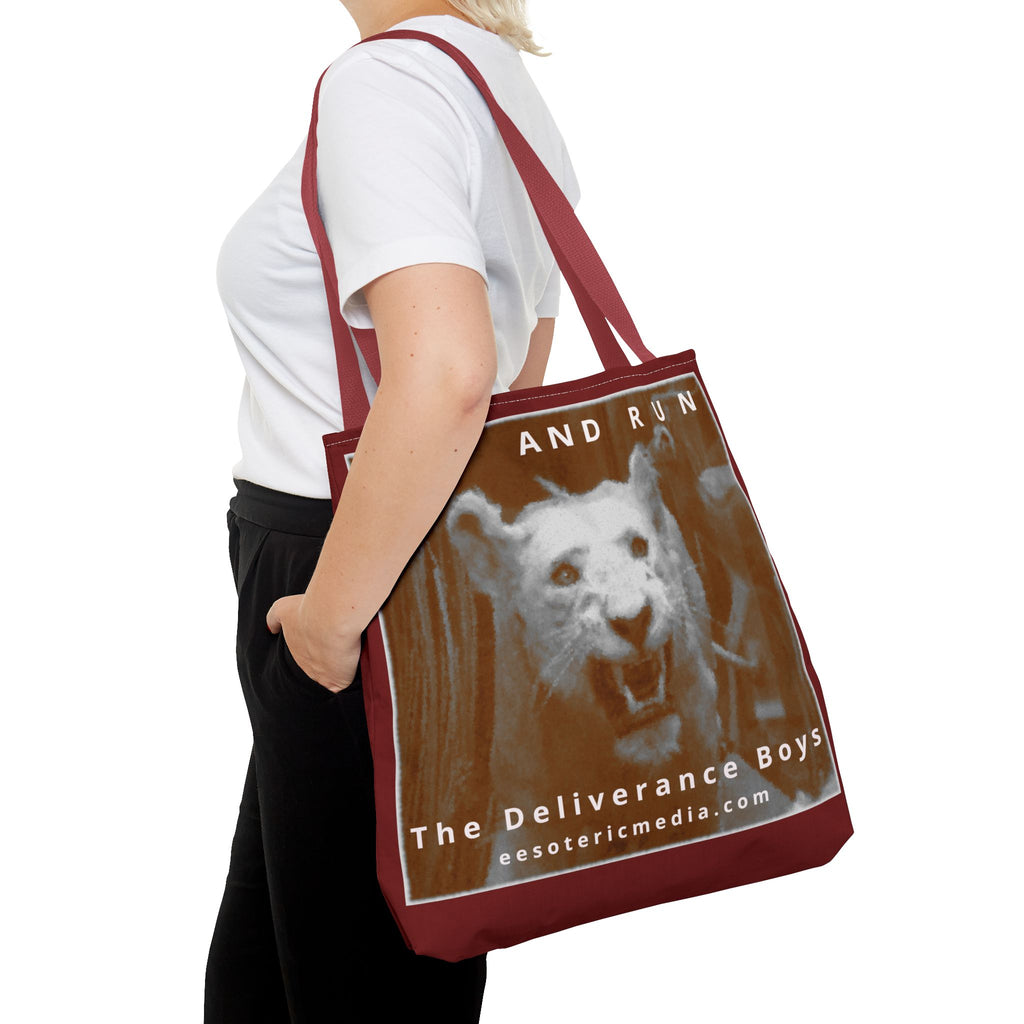 Grand sac fourre-tout graphique « Hit and Run » (The Deliverance Boys) White Lion, 45 cm x 45 cm