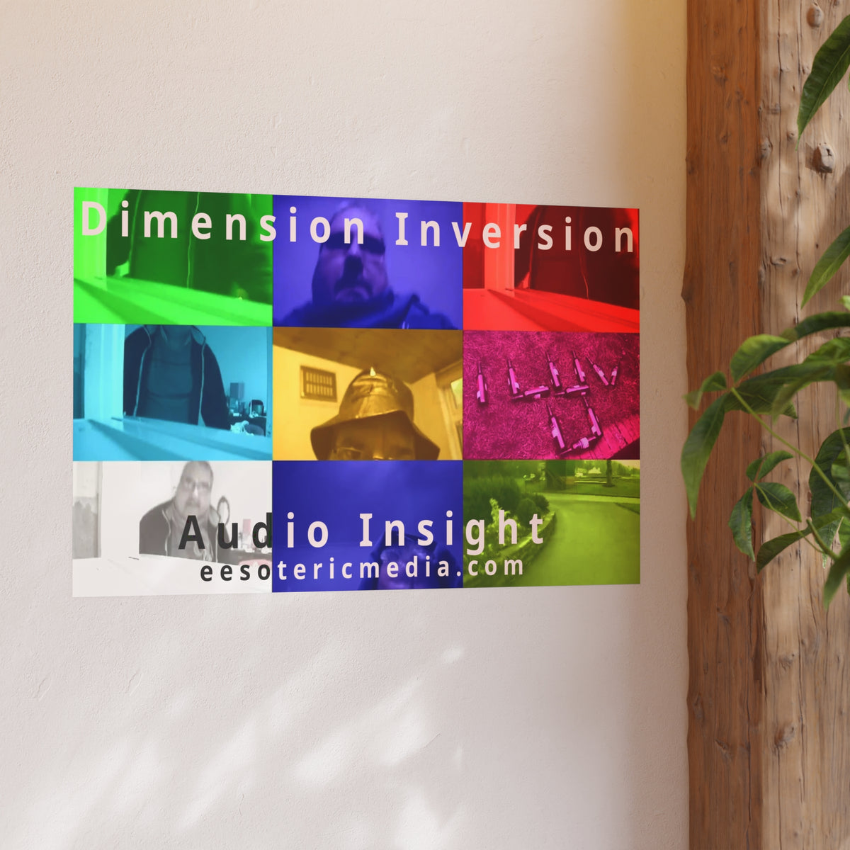 'Dimension Inversion' (Audio Insight) रंगीन कोलाज कला प्रिंट 36"x24" (90cm x 60cm)