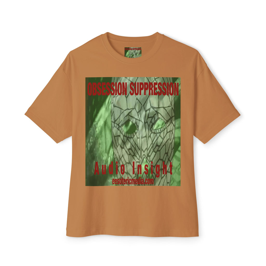 'Obsession Suppression' (Audio Insight) レトロSFスカル グラフィック オーバーサイズ ボックスTシャツ