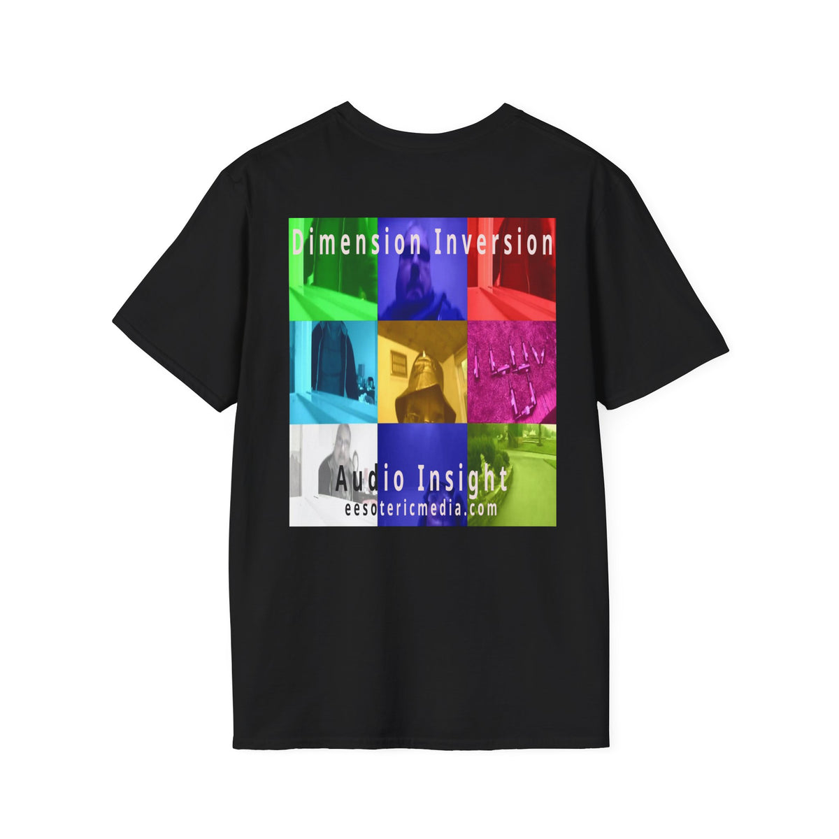 'Dimension Inversion' (Audio Insight) Colorful Surreal Collage Softstyle T-Shirt