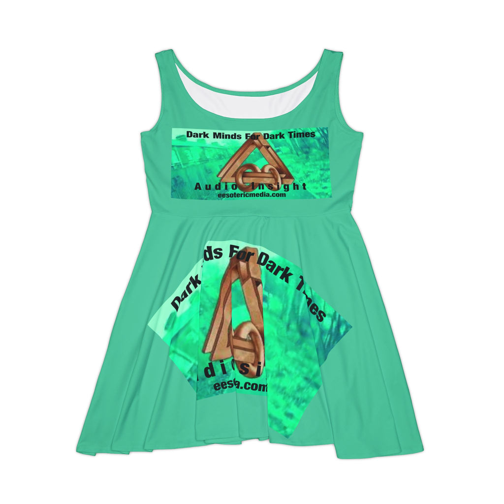 'Dark Minds For Dark Times' (Audio Insight) Vestido Skater Gráfico Futurista