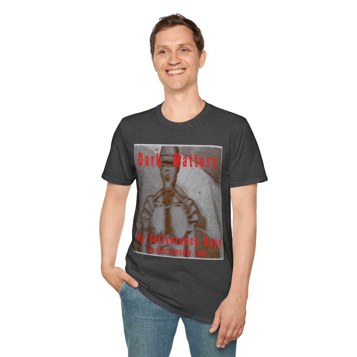 „Dark Matters" (The Deliverance Boys) Sci-Fi Retro-Roboter Softstyle-Grafik-T-Shirt