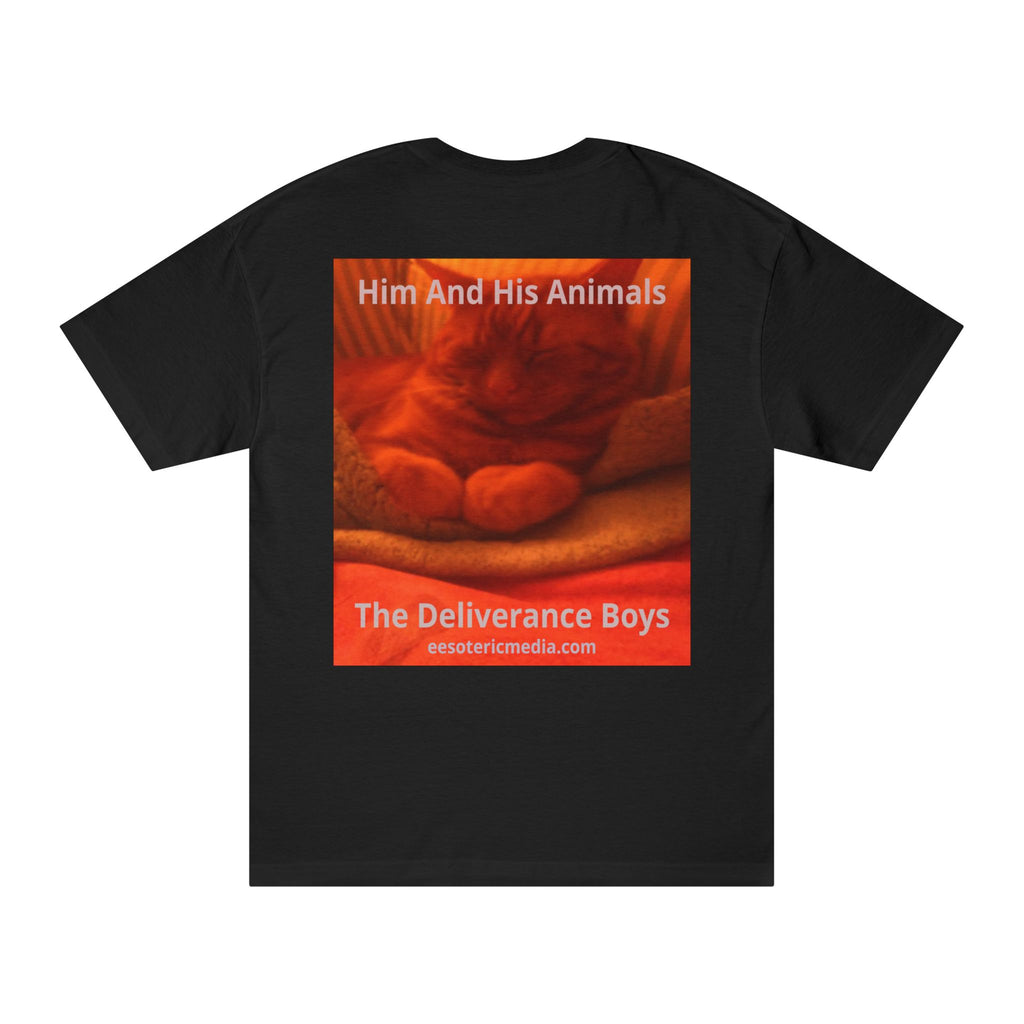 'Him And His Animals' (The Deliverance Boys) シュールな猫グラフィック クラシックフィットTシャツ