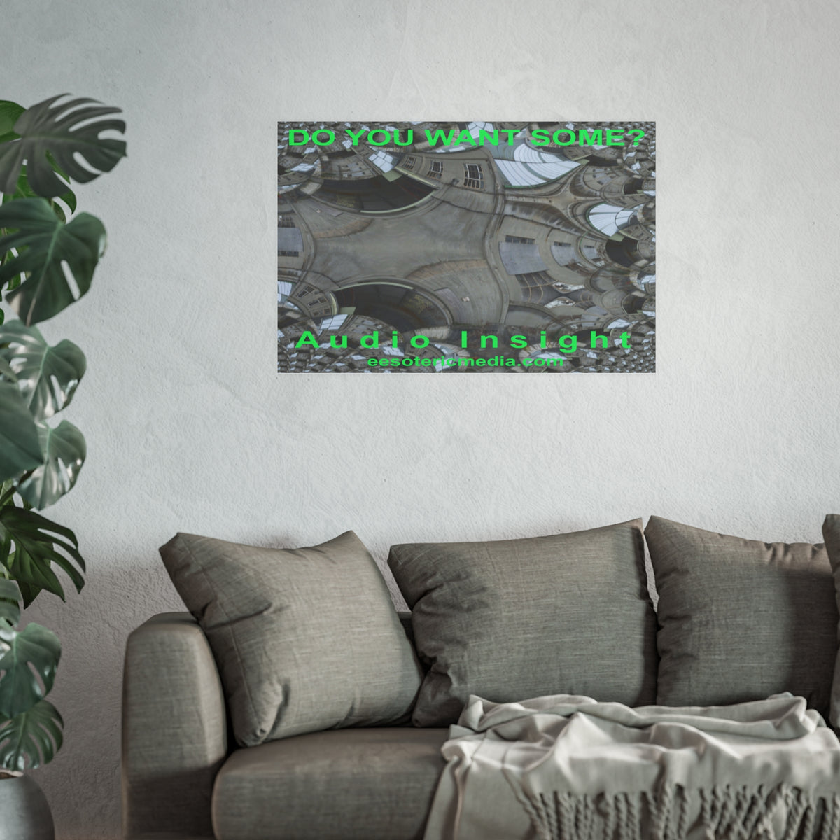 'Do You Want Some?' (Audio Insight) Abstract Architectural Kaleidoscope Art Print 36"x24" (90cm x 60cm)