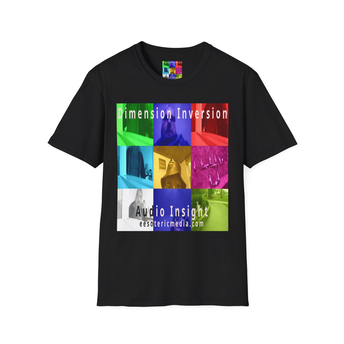 'Dimension Inversion' (Audio Insight) Colorful Surreal Collage Softstyle T-Shirt