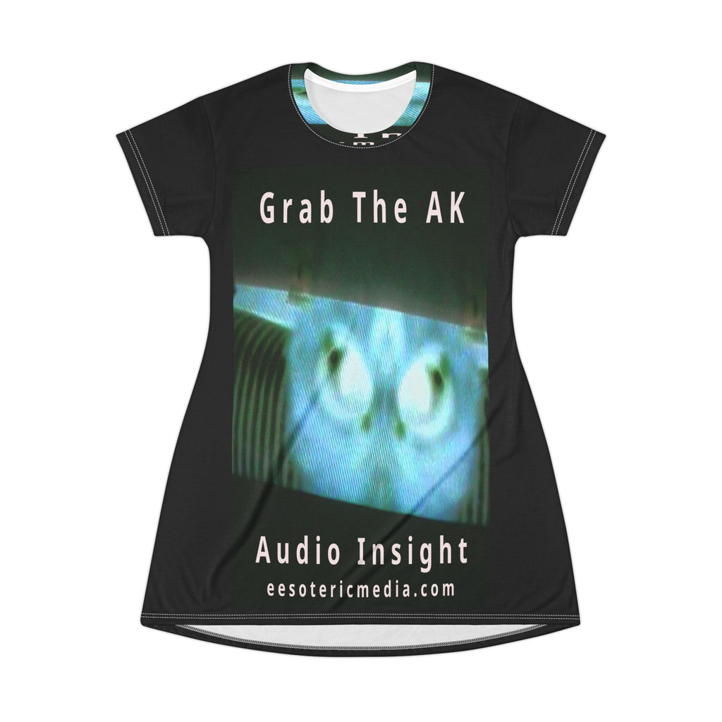 'Grab The AK' (Audio Insight) Sinister Surreal Digital Being Graphic T-Dress