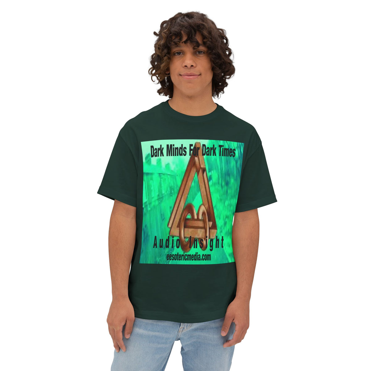 „Dark Minds For Dark Times“ (Audio Insight) Surreales Sci-Fi-Symbol Grafik Oversize Boxy T-Shirt