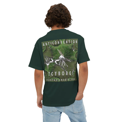'Anticonvention' (7Cyborgs} Sci‑Fi Dragonfly Cyborg Design Graphic Oversize Boxy T-Shirt