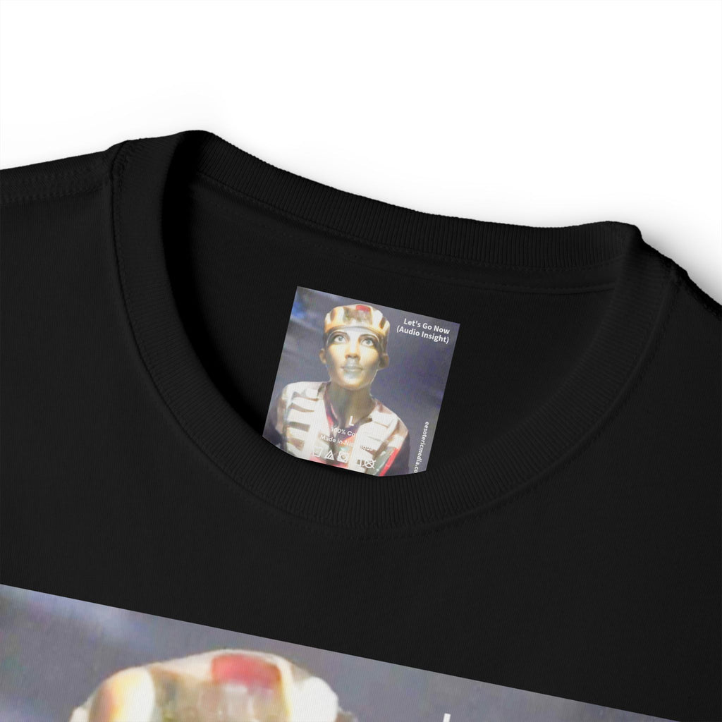 T-shirt oversize à coupe carrée « Let's Go Now » (Audio Insight) au design extraterrestre/antique de science-fiction
