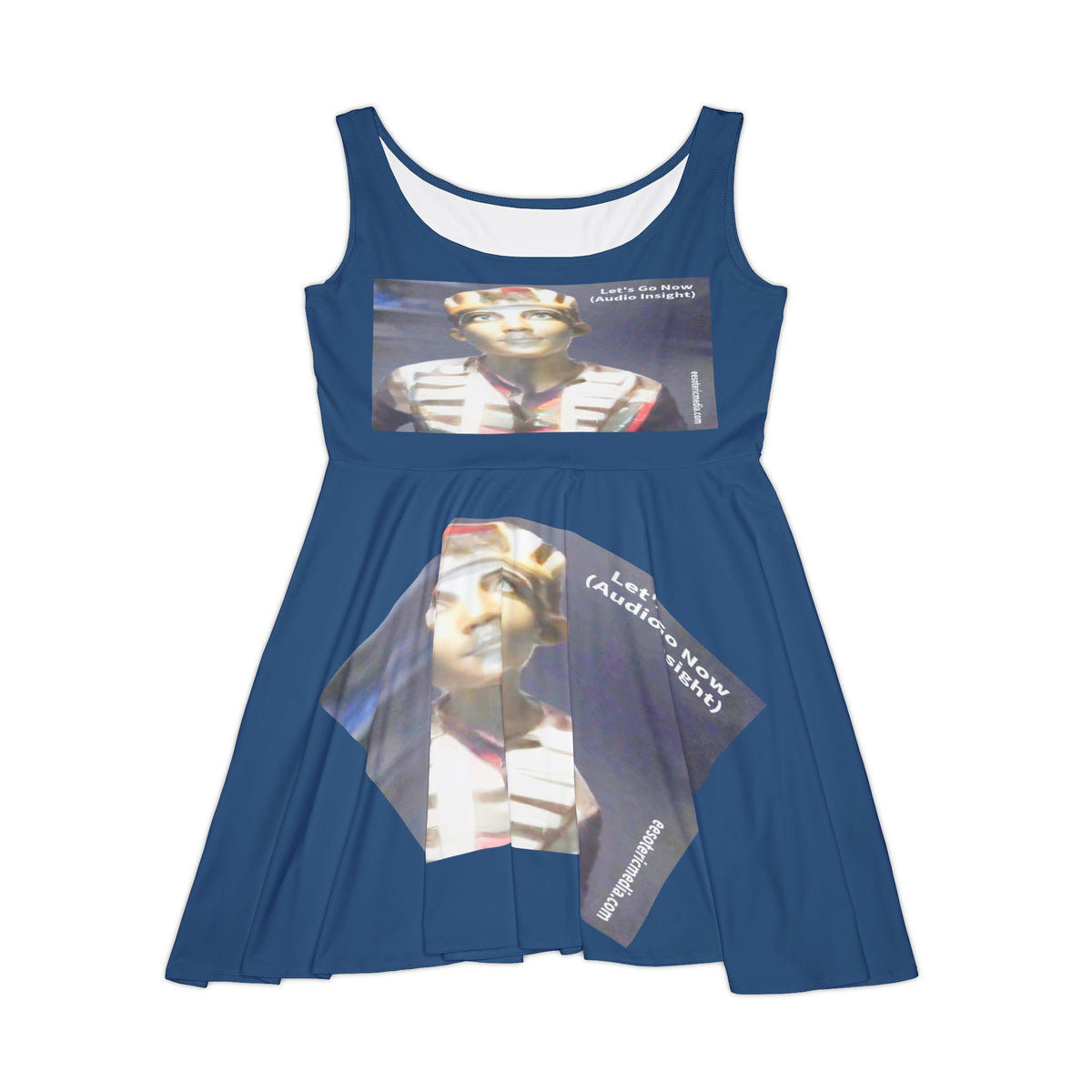 Robe de patineuse « Let's Go Now » (Audio Insight) au design extraterrestre/antique de science-fiction