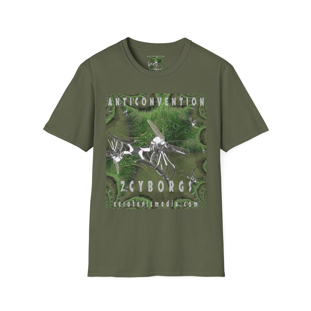 „Anticonvention" (7Cyborgs) Cyber-Libellen Softstyle-Grafik-T-Shirt