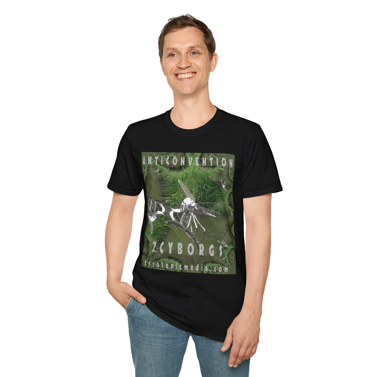 „Anticonvention" (7Cyborgs) Cyber-Libellen Softstyle-Grafik-T-Shirt