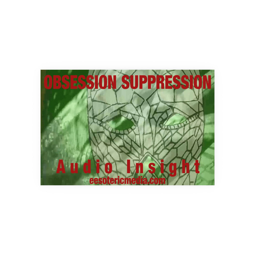 „Obsession Suppression“ (Audio Insight) Grafischer Kunstdruck mit einem surrealen Weltraumschädel, 90 × 60 cm