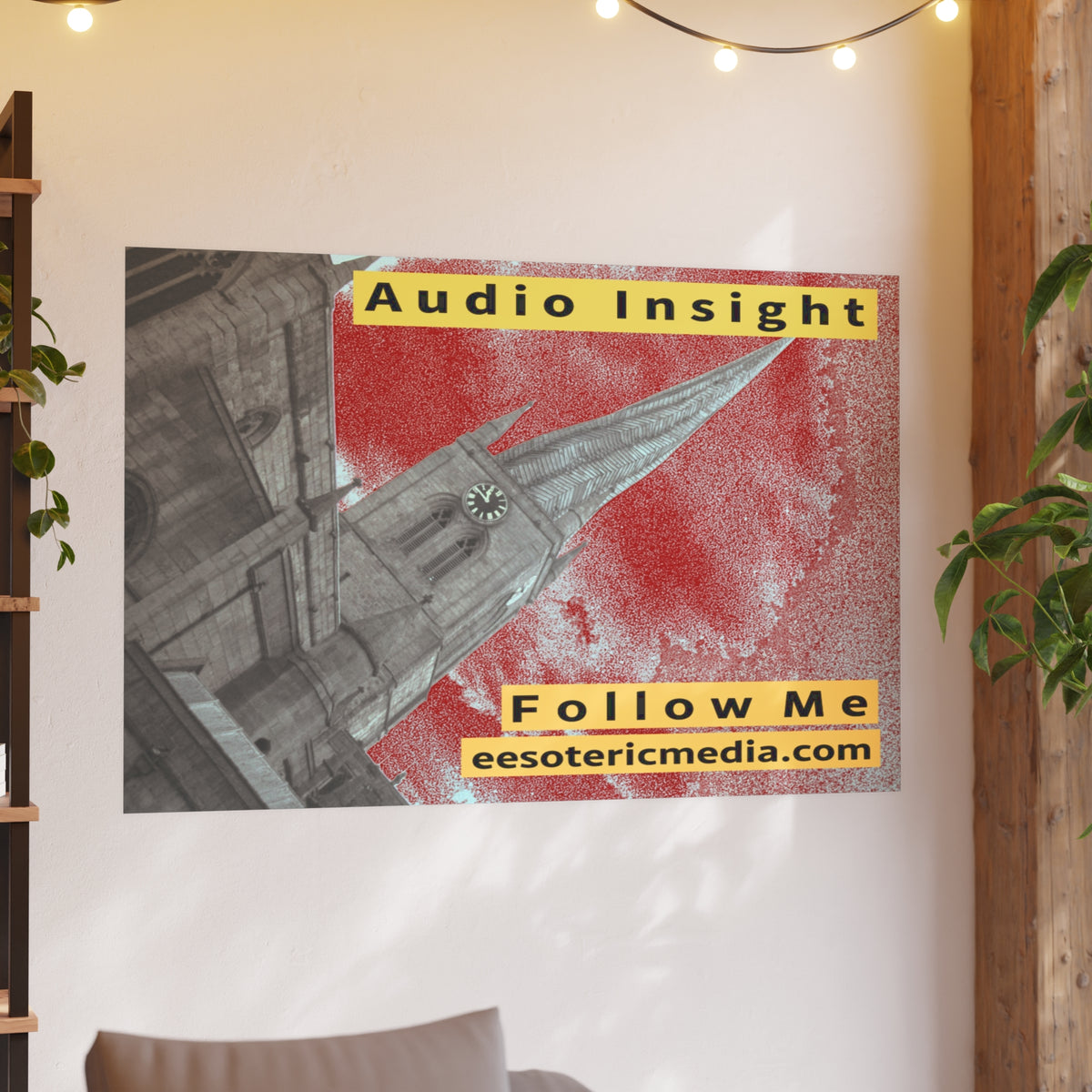 《Follow Me》 (Audio Insight) 风化火箭造型尖塔设计艺术画（大幅尺寸），150 × 100 厘米