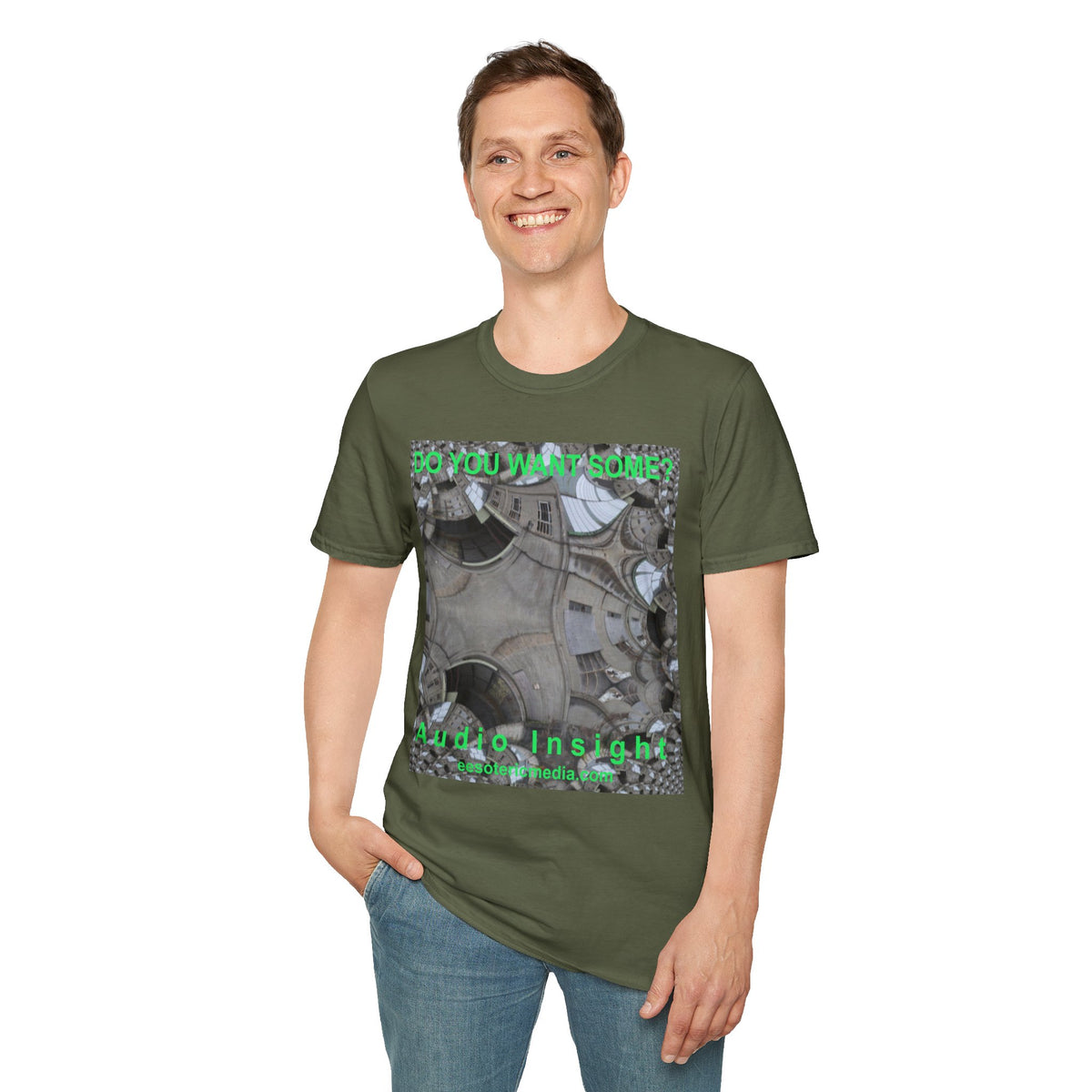 'Do You Want Some?' (Audio Insight) Surreal Kaleidoscope Art Graphic Softstyle T-Shirt