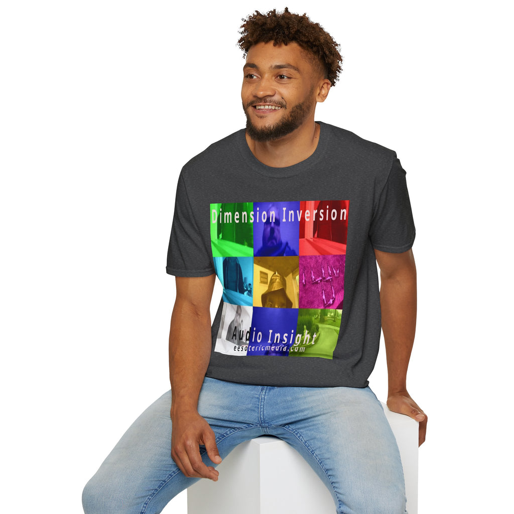 'Dimension Inversion' (Audio Insight) Colorful Surreal Collage Softstyle T-Shirt