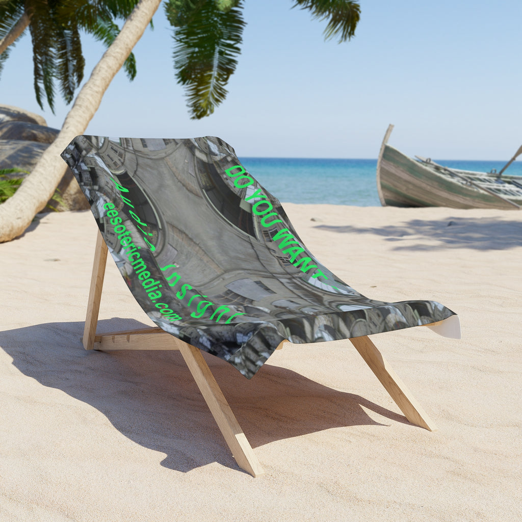 „Do You Want Some?“ (Audio Insight) Surrealistisches Design Strandtuch 150 cm x 75 cm