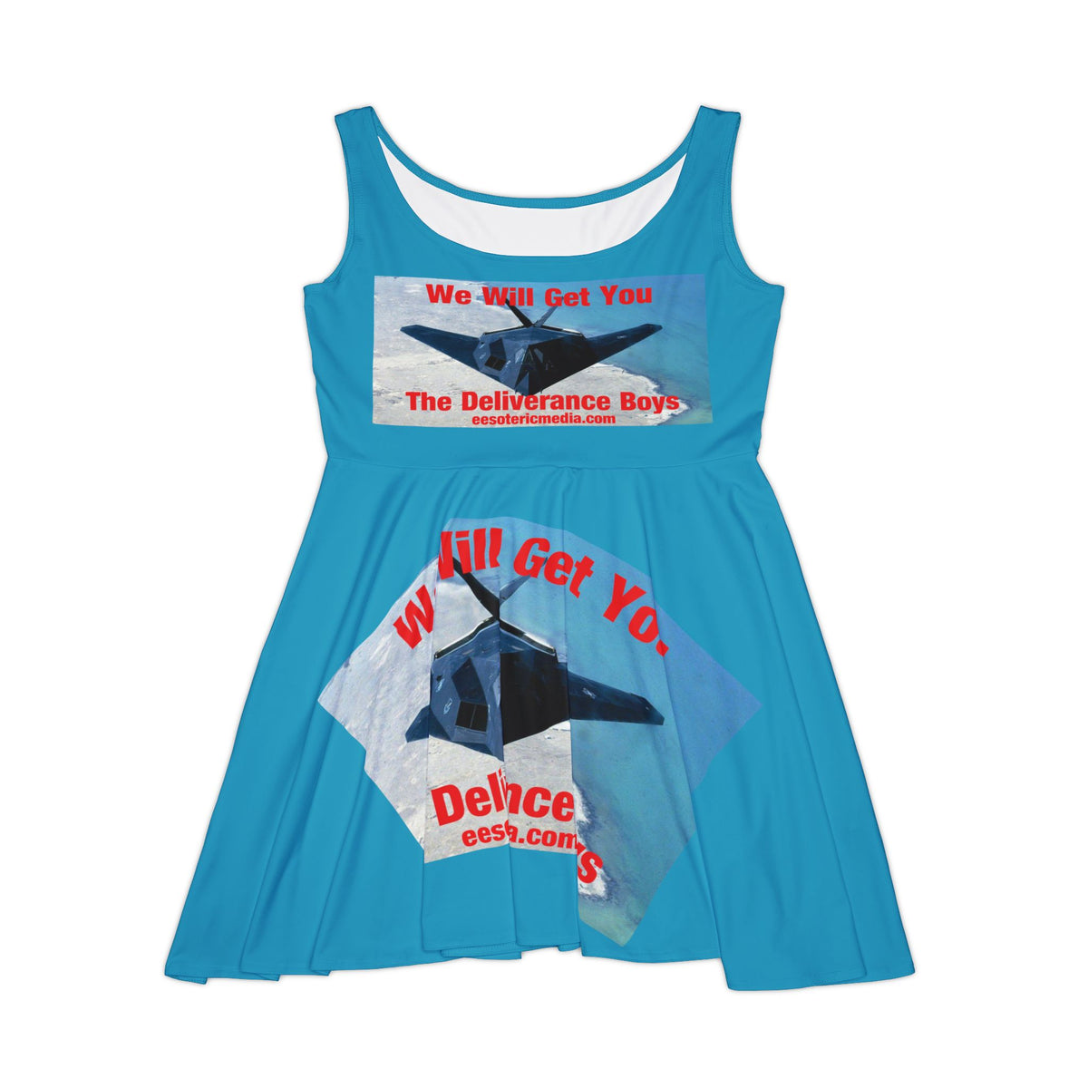 'We Will Get You' (The Deliverance Boys) Stealth Fighter Graphic Skater Dress
