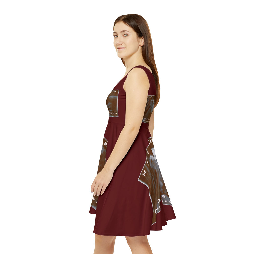 'Hit and Run' (The Deliverance Boys) White Lion Graphic Skater Dress