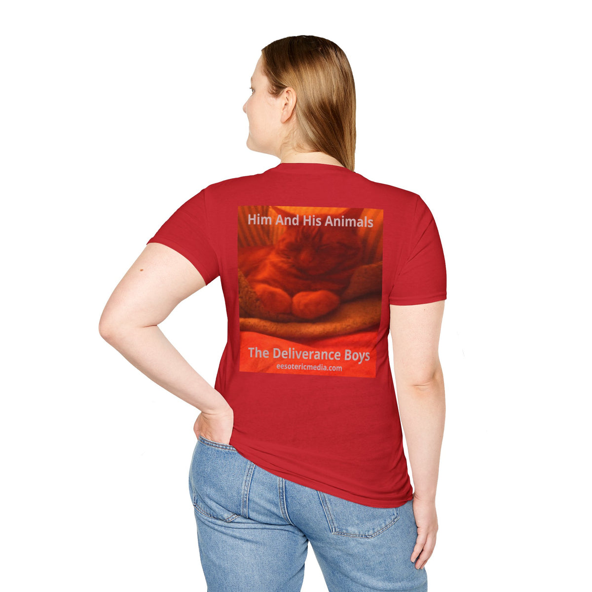 'Him And His Animals' (The Deliverance Boys) Surreal Cat Graphic Softstyle T-Shirt