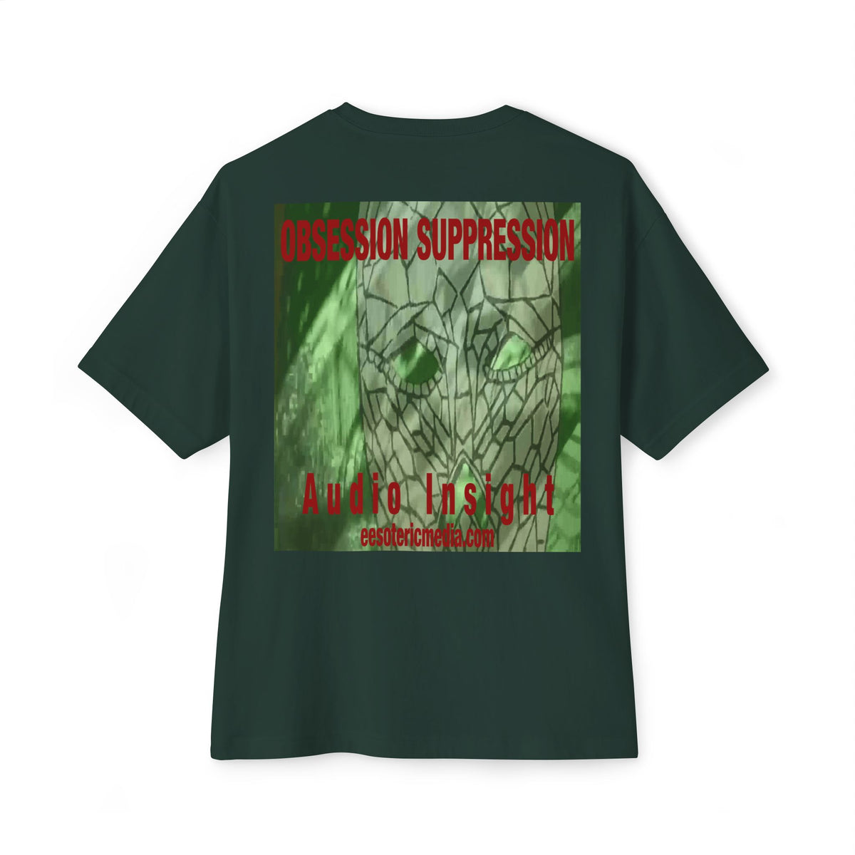 'Obsession Suppression' (Audio Insight) レトロSFスカル グラフィック オーバーサイズ ボックスTシャツ