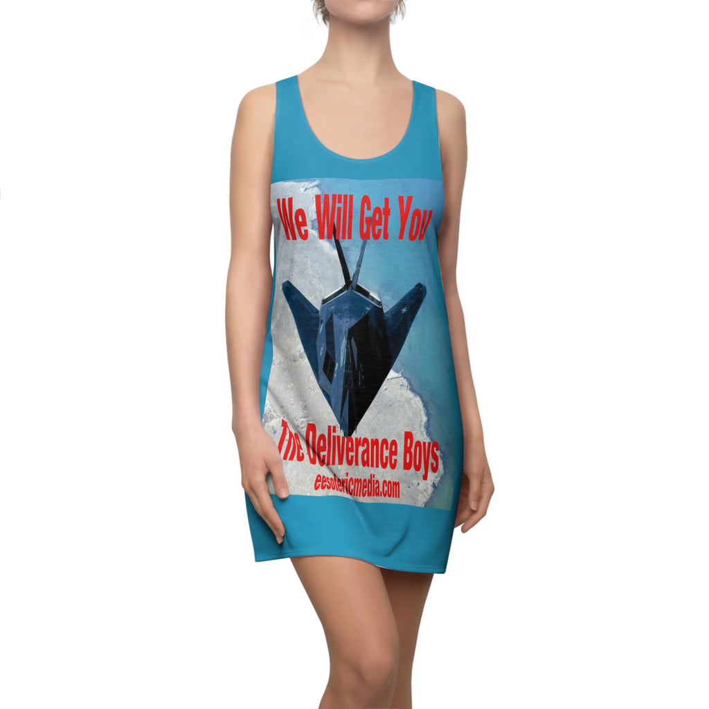 'We Will Get You' (The Deliverance Boys) Vestido Deportivo Gráfico de Caza Stealth con Espalda Cruzada