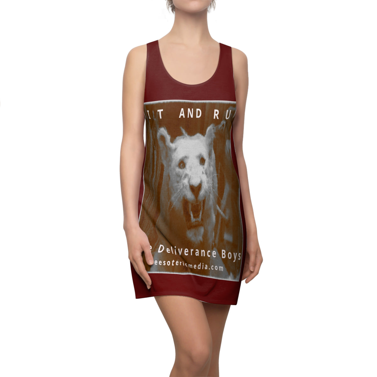 „Hit and Run“ (The Deliverance Boys) White Lion Graphic-Racerback-Kleid