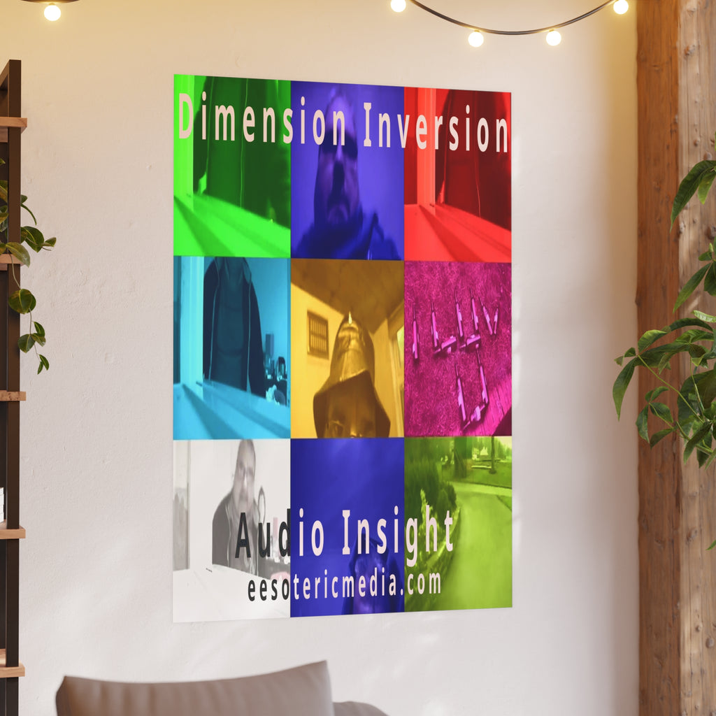 «Dimension Inversion» (Audio Insight) Lámina artística con un collage colorido, gran formato, 100 × 150 cm