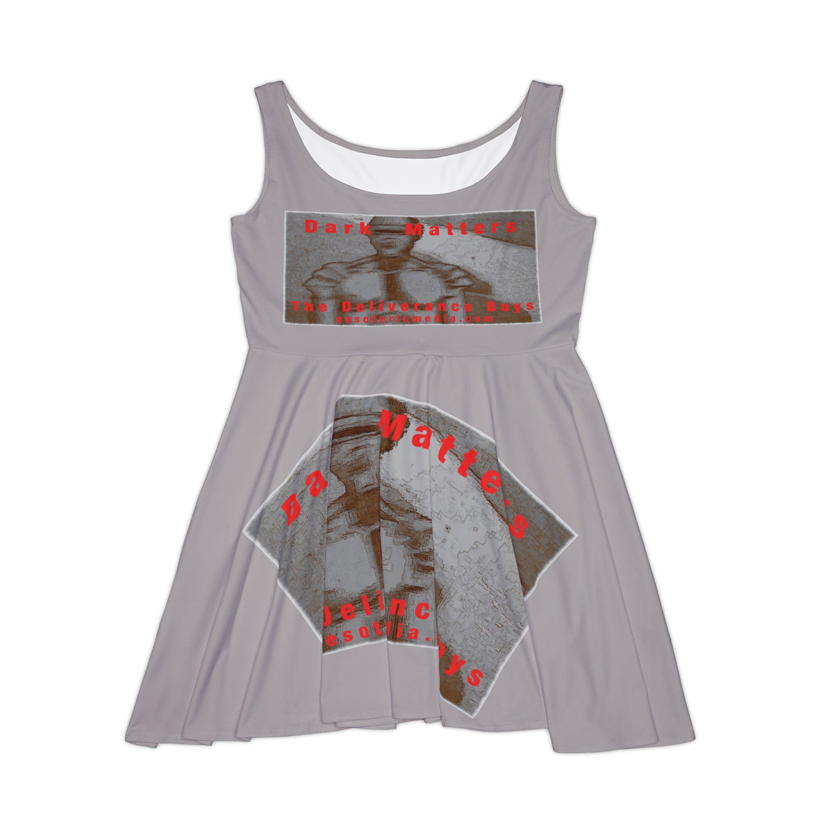 'Dark Matters' (The Deliverance Boys) Retro Robot Graphic Skater Dress
