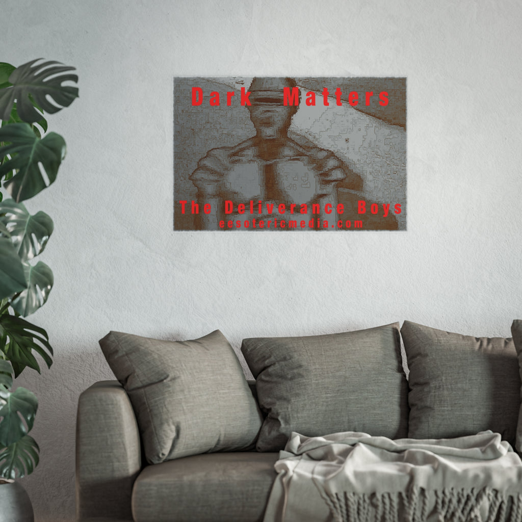 « Dark Matters » (The Deliverance Boys) Impression artistique représentant un robot d’horreur vintage, 90 × 60 cm