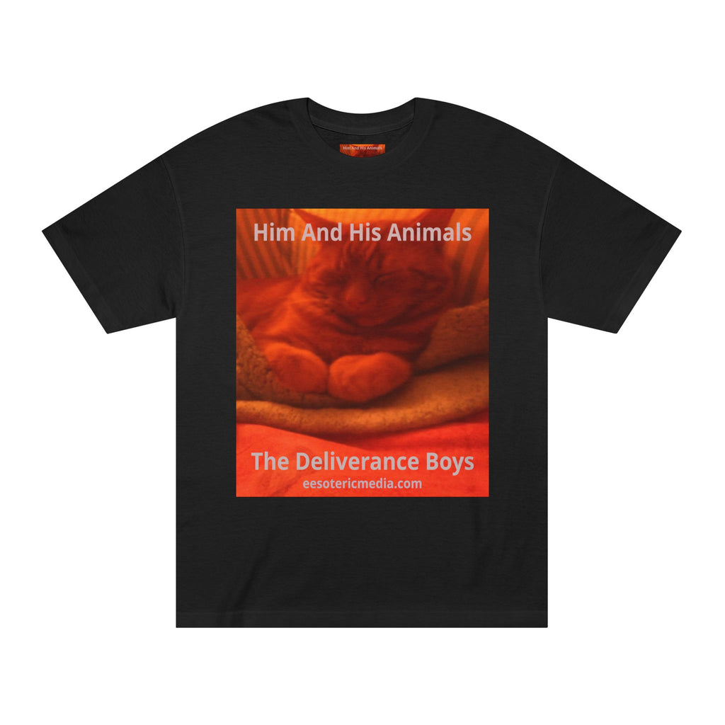 'Him And His Animals' (The Deliverance Boys) シュールな猫グラフィック クラシックフィットTシャツ