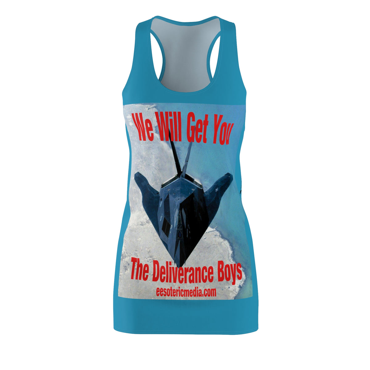 'We Will Get You' (The Deliverance Boys) Vestido Deportivo Gráfico de Caza Stealth con Espalda Cruzada