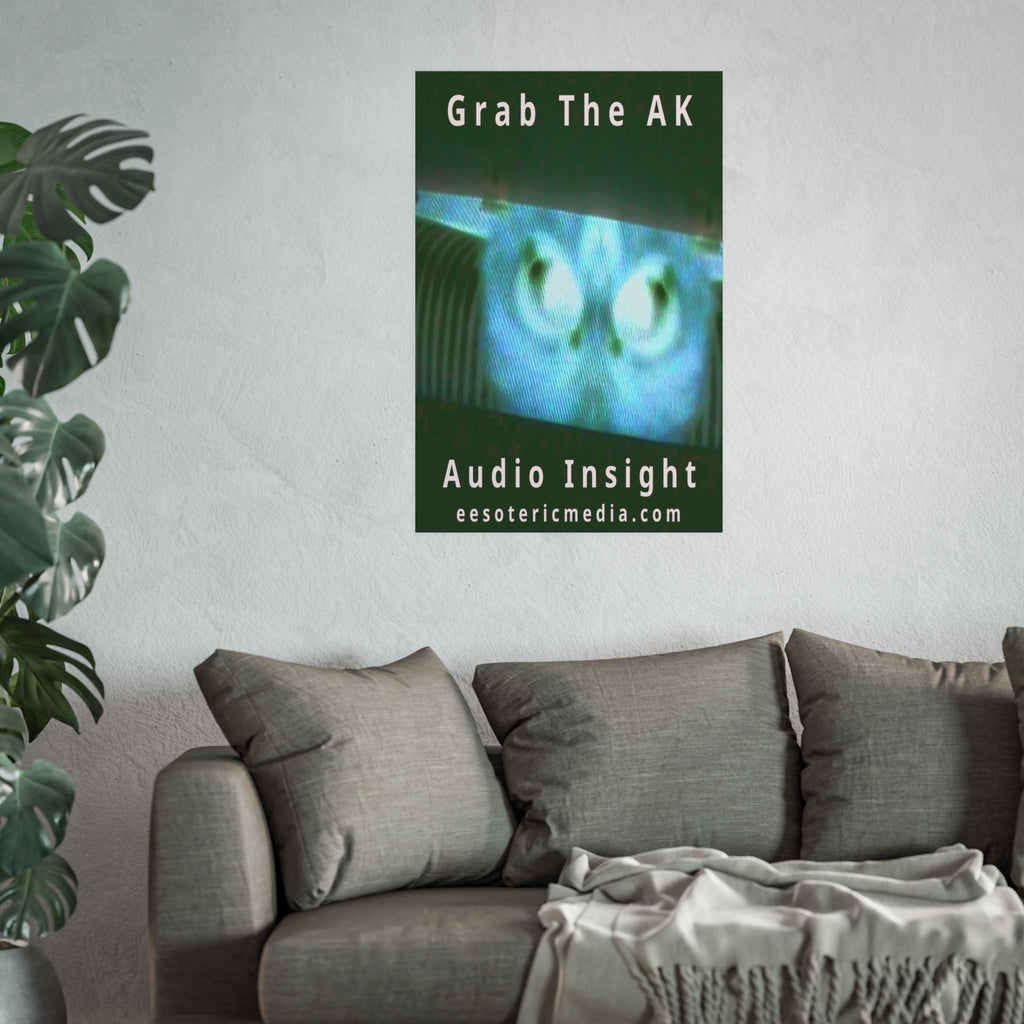 'Grab The AK' (Audio Insight) Sinister Surreal Digital Being  Art Print 24"x36" (60cm x 90cm)